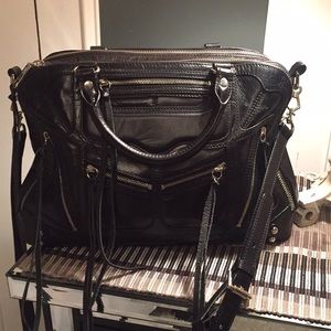 Black Rebecca Minkoff Tote with Zippers